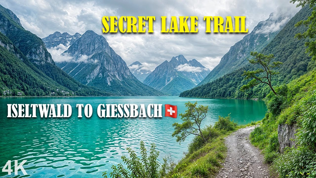 Relaxing Forest Walk From Iseltwald to Giessbach Falls | Nature Sounds 4K