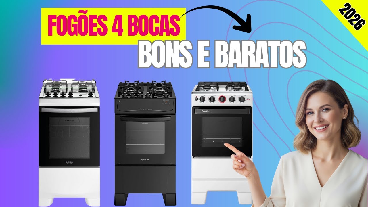 [FOGÃO por MENOS de R$ 1000] Os 5 Melhores FOGÕES 4 BOCAS Bons e Baratos!