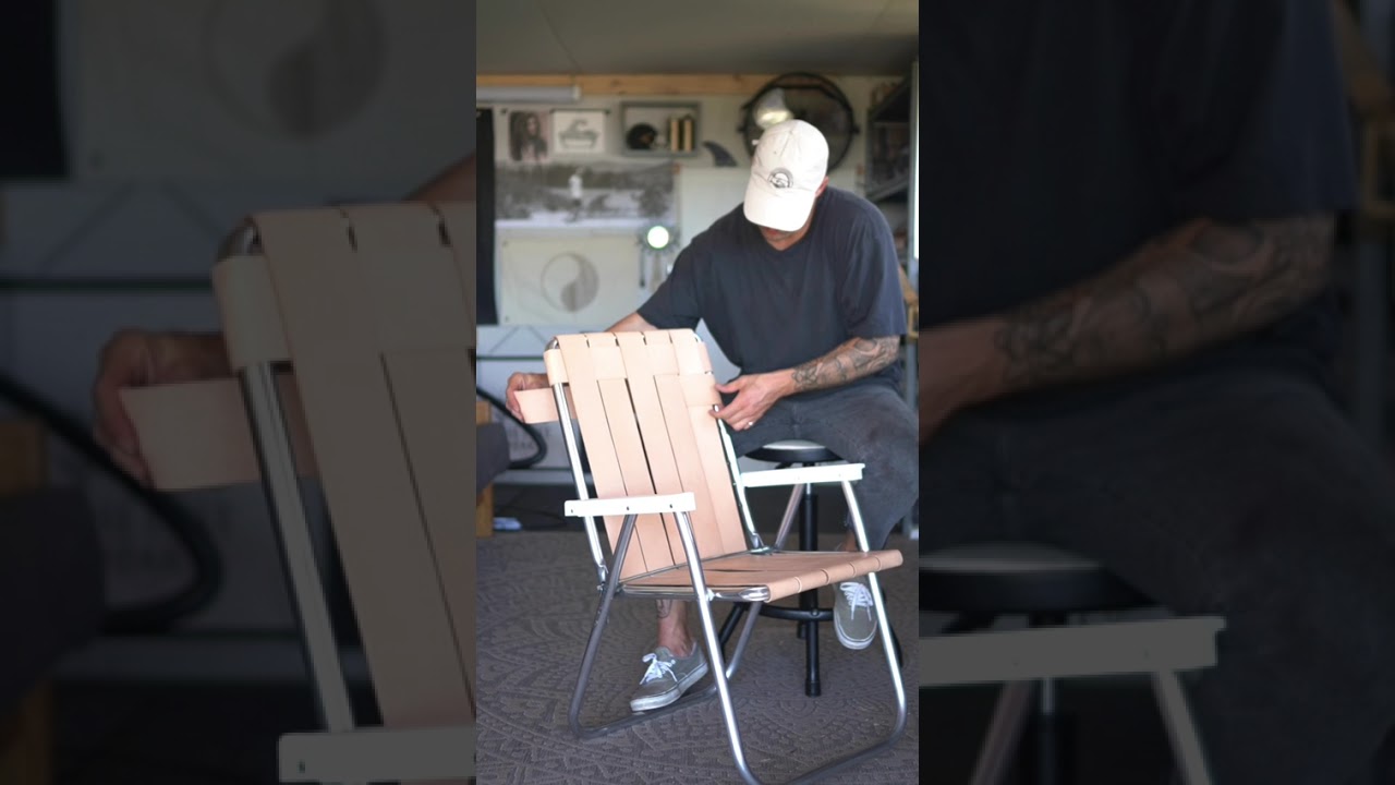 Making a Weaved Leather Lawn Chair