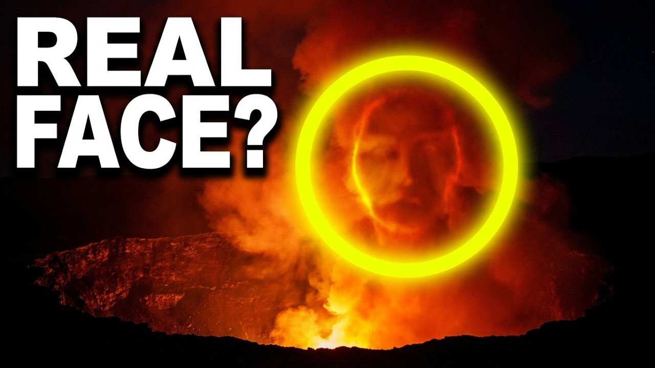 I see the face of the Hawaiian Goddess Pele appear inside a volcano