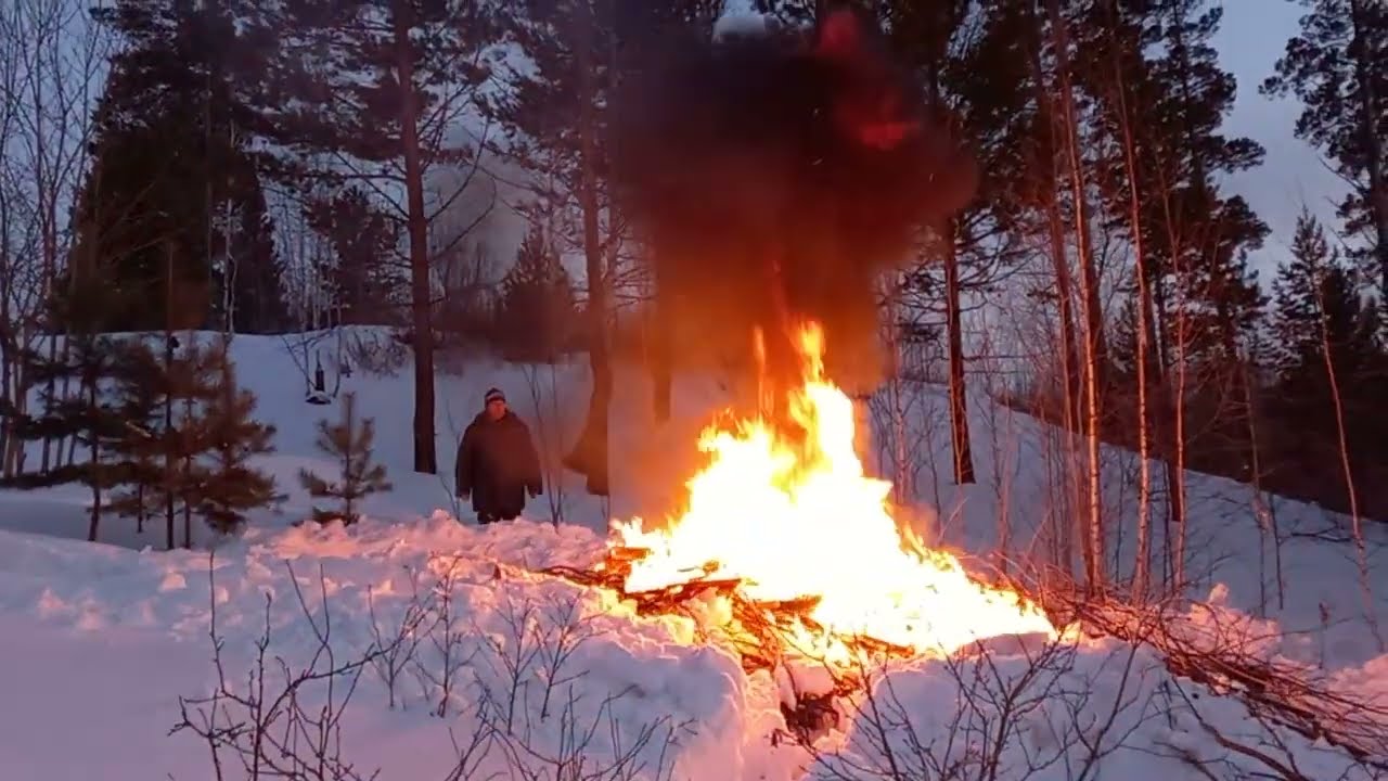 Сжигание мусора  Дача  2025 г