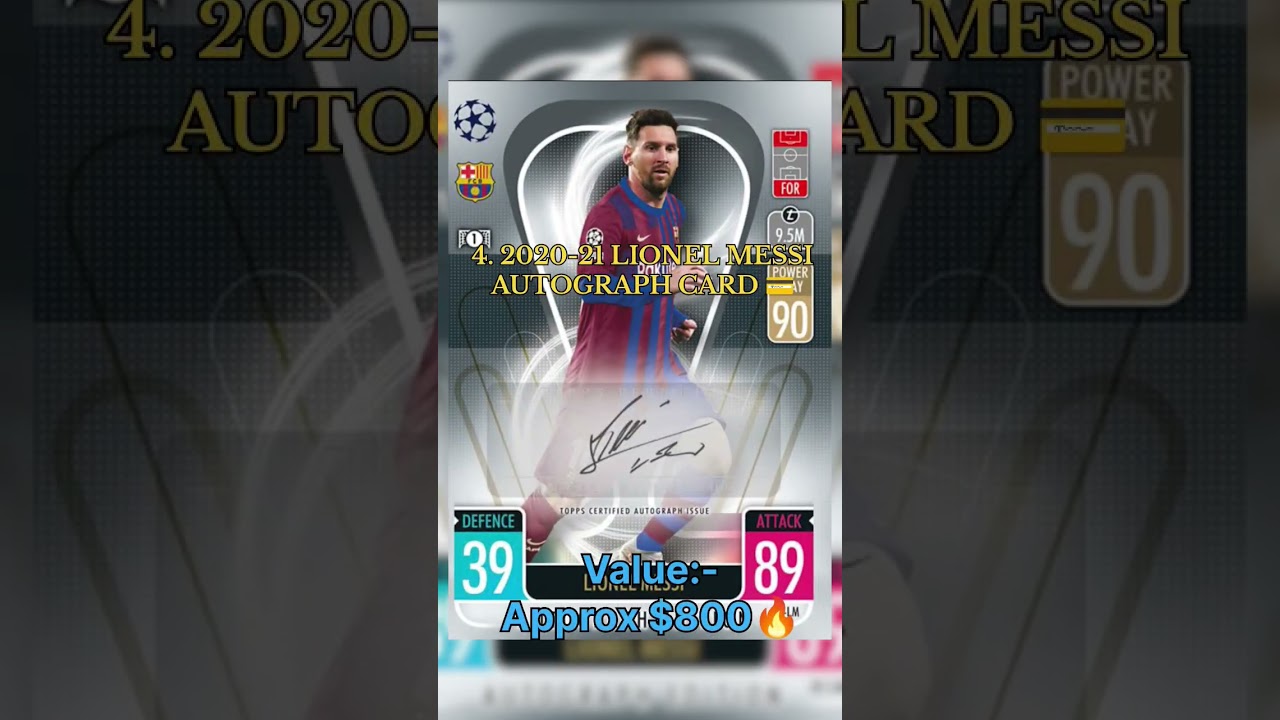 Top 5 most Expensive Match Attax Cards🤑#matchattax#topps#top5#tcg#messi#pele#football#rare#shorts