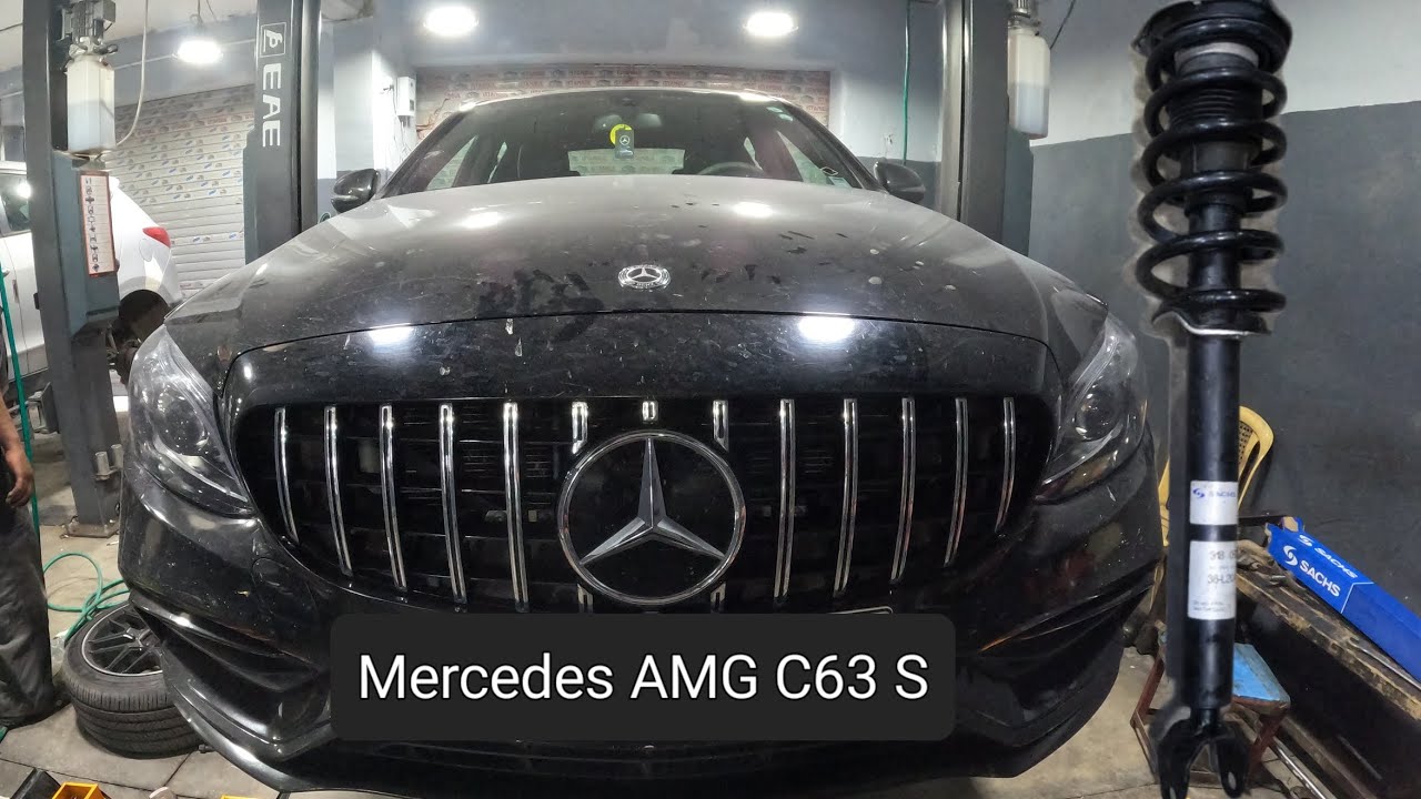 complete strut replacement ... Mercedes AMG C63 S #mercedesbenz #amg #suspensionsystem