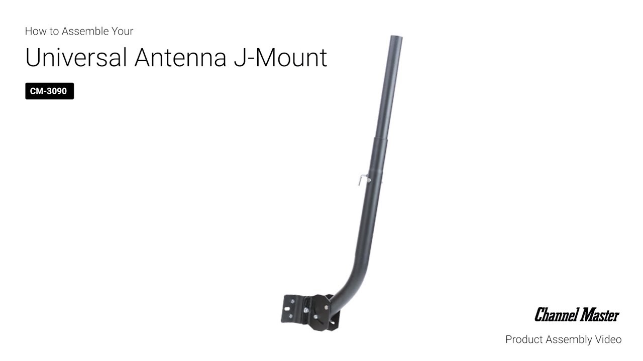 How to Assemble the Universal Antenna Mount Extendable Mast Pole J-Mount [CM-3090] | Channel Master