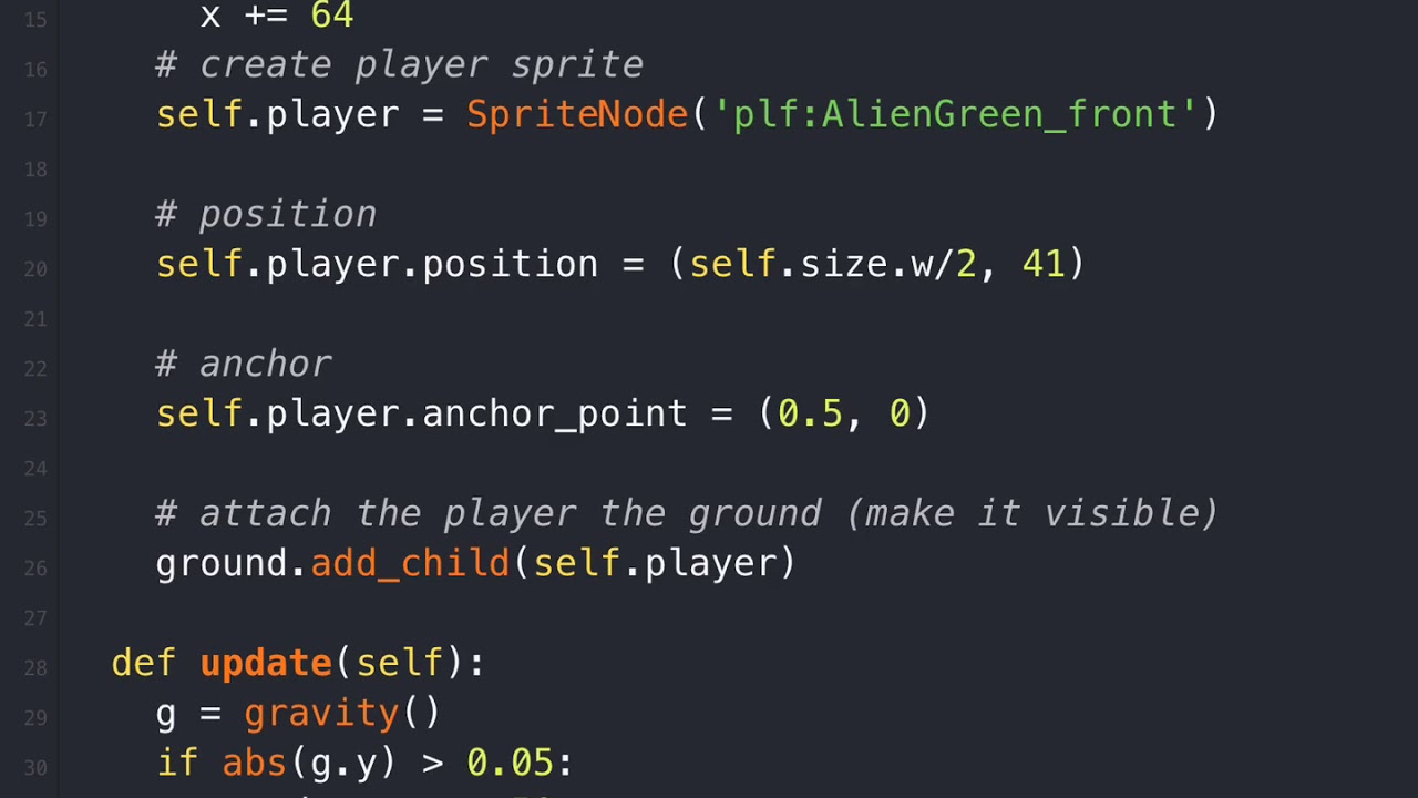 Pyhtonista Game on Ipad - part 5: screen size limit movement