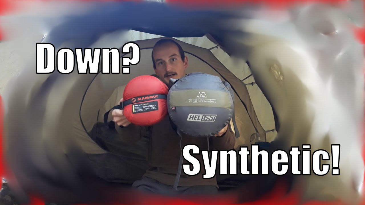 Down Sleeping Bag vs Synthetic Sleeping Bag | Mammut Nordic Down 3 Season vs Helsport Alta Pro
