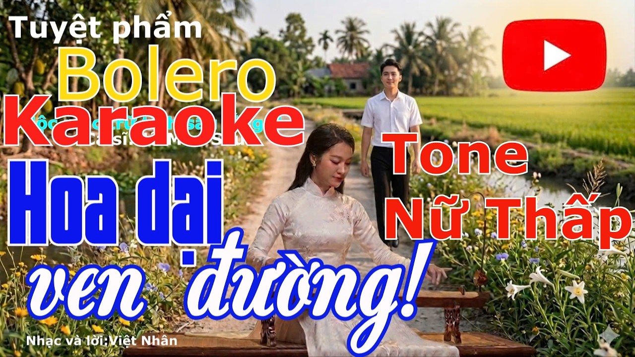 Karaoke Hoa dại ven đường - Tone Nữ-Sol Thứ(Gm)Beat Chuẩn