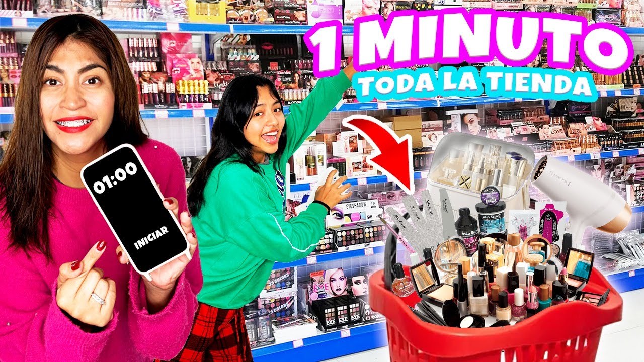 1 MINUTO para AGARRAR TODO EL MAQUILLAJE GRATIS con LA BRIS 💋 &iexcl;llen&oacute; dos canastas de MUJERS!😱💸