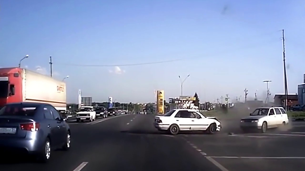 Car Crash Compilation: Speed Bump On The Highway!