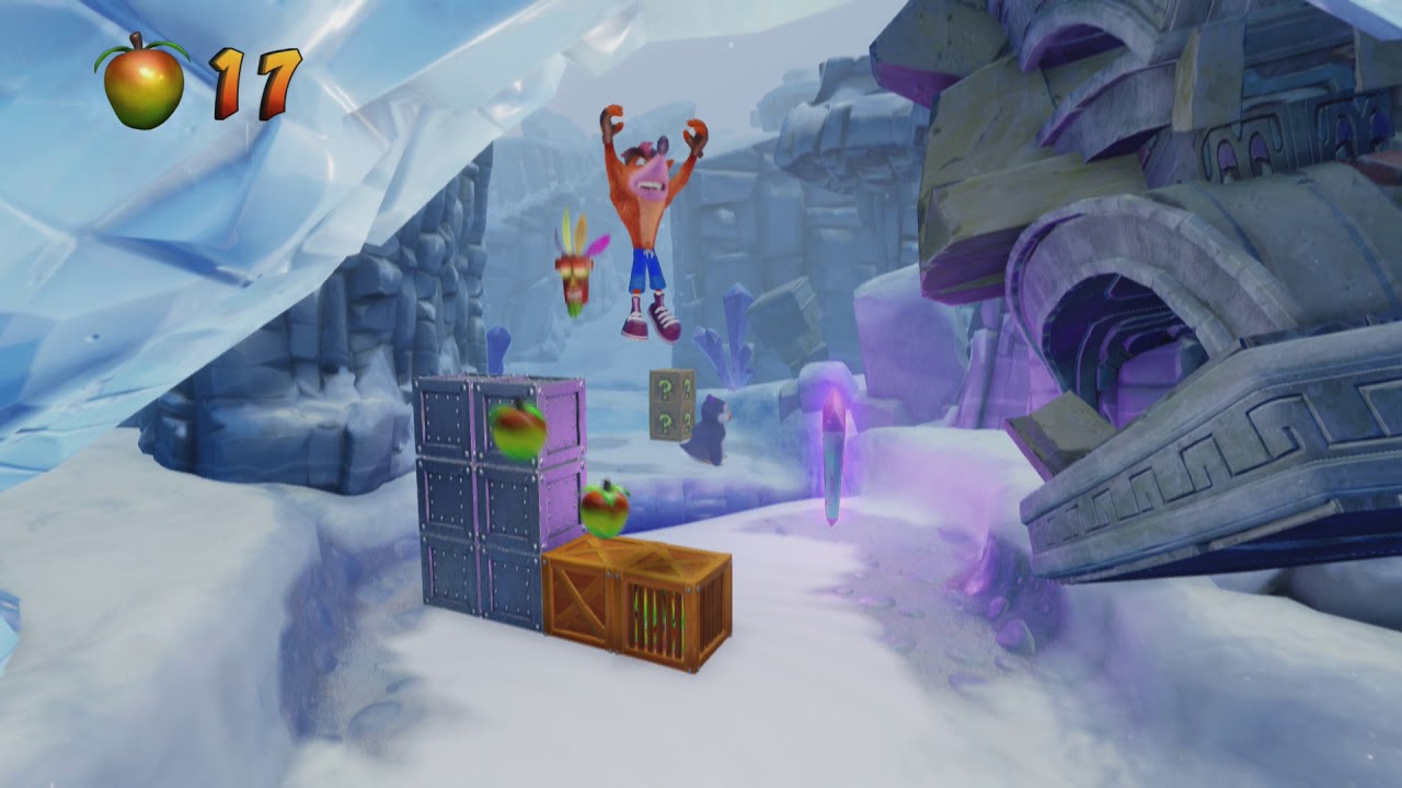 Crash Bandicoot 2 HD Storia completa - Livello 2: Snow Go - Gemma ottenuta