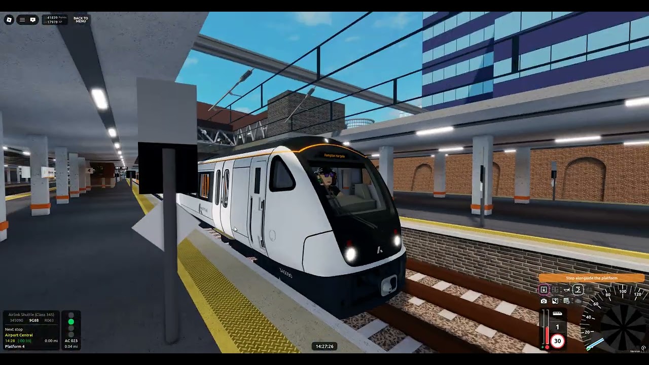 Roblox SCR v2.3.1 R063 Аэропорт Терминал 2➡️Хэмптон Харгейт (Класс 345/0)