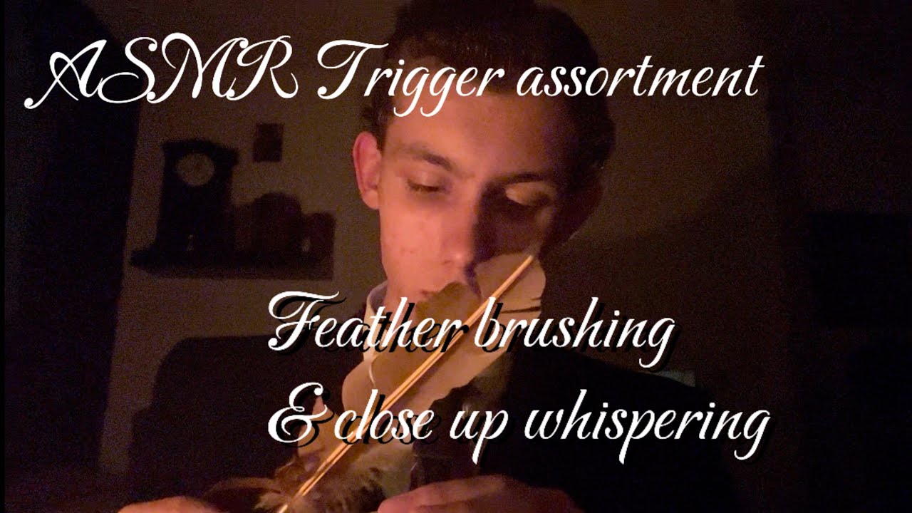 ASMR - Trigger assortment, feather brushing and close up whispers