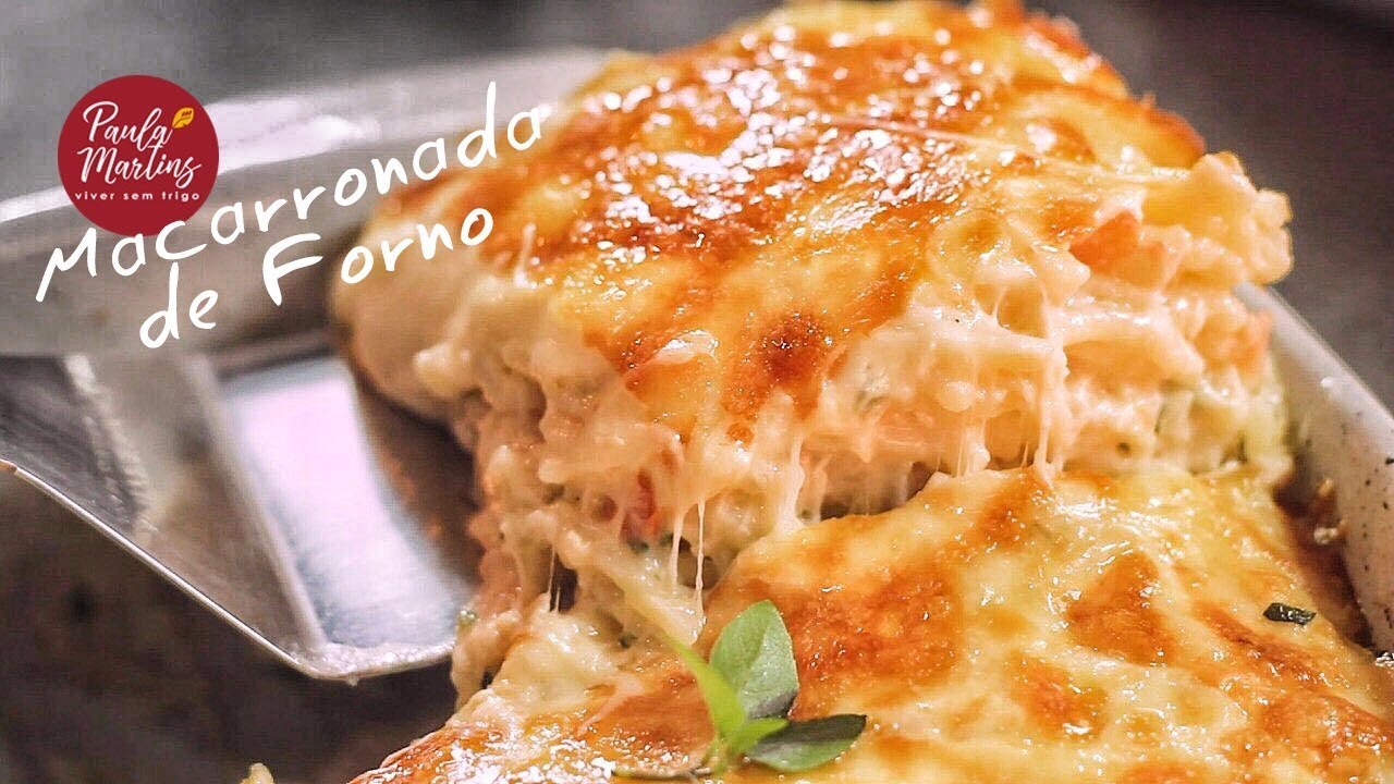 🍝 Macarrão de Forno Sem Glúten com Frango e Molho Bechamel – Super Cremoso!