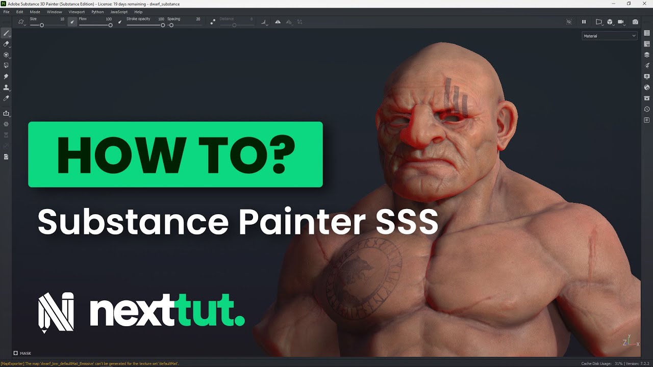 Как настроить SSS в учебном пособии Substance Painter