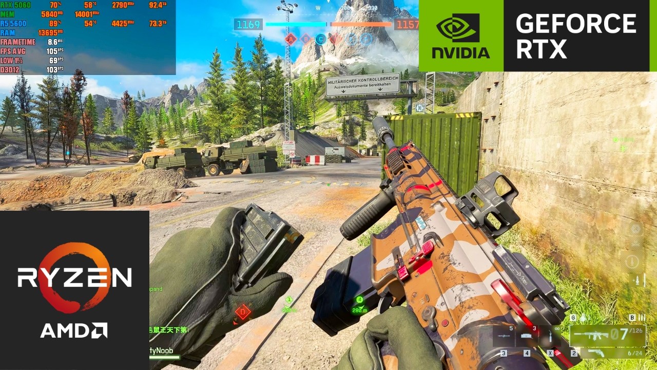 Battlefield 6 : Season 2 | RTX 5060 8GB | RYZEN 5 5600 (1080P Custom Settings Nvidia DLSS Quality)