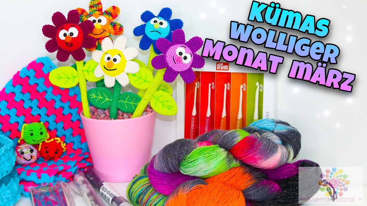Kümas wolliger Monat März | Bunte Blumen💐| Ostern🐇 | Neue Wolle 🧶 #KümaswolligerMonat