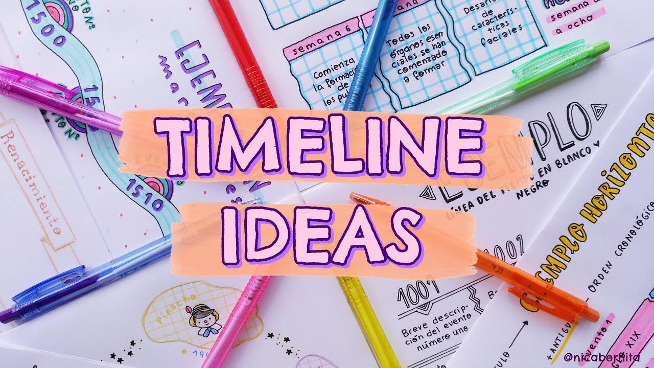 HOW TO MAKE A TIMELINE FOR SCHOOL PROJECT 🌜TIPS FOR BETTER NOTES🌛 AESTHETIC NOTE TAKING
