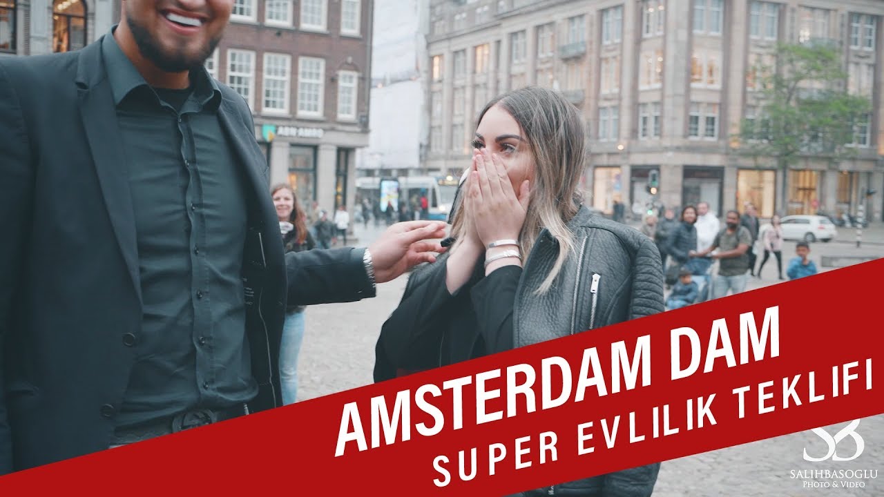 Yesim & Nazim Amsterdam de Dam Super Evlilik teklifi - Wedding Proposal