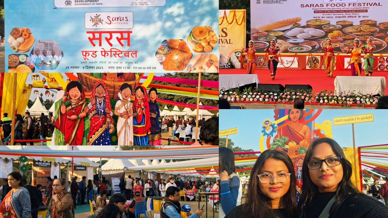 [VLOG] Saras Food Festival In Sunder Nursery Delhi 2025 🥗🥘🍛🧀🥞🥙🍲🌯🥑😋💃🩰🌳🎄🌲🌴🌹🌼💐🌻🫶🏻❤️💛🤟🏻✨️✨️