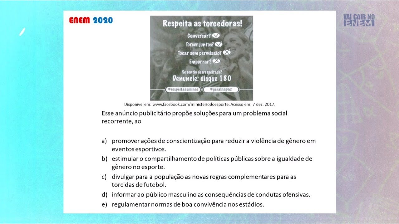 Saiba como resolver quest&atilde;o de texto multimodal no Enem