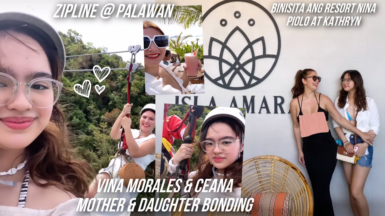 MAG INA VINA MORALES AT CEANA SUMMER VACAY IN PALAWAN 😍 SINUBUKAN ANG ZIPLINE