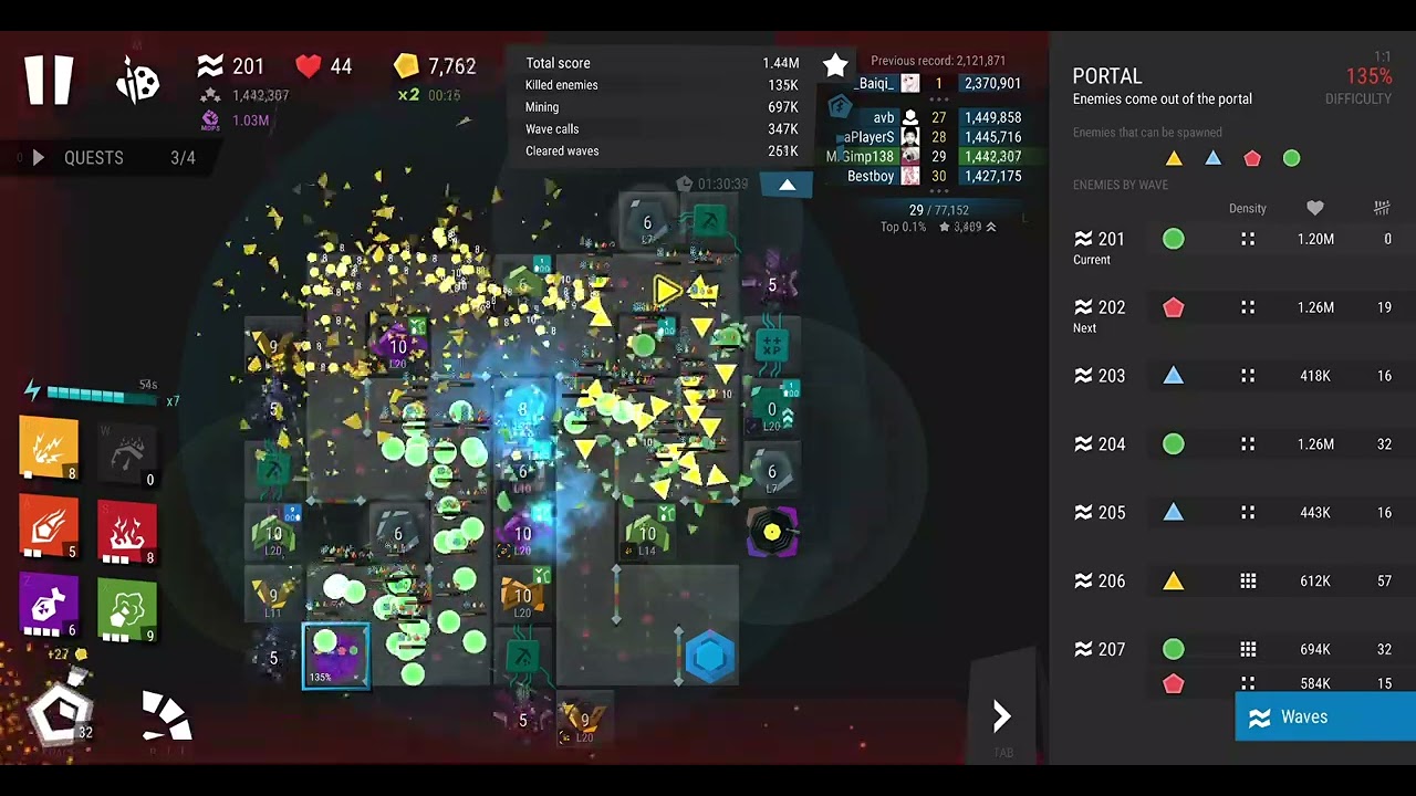 Infinitode 2 - v1.8 - Level 3.7 - 2.12 Million Score