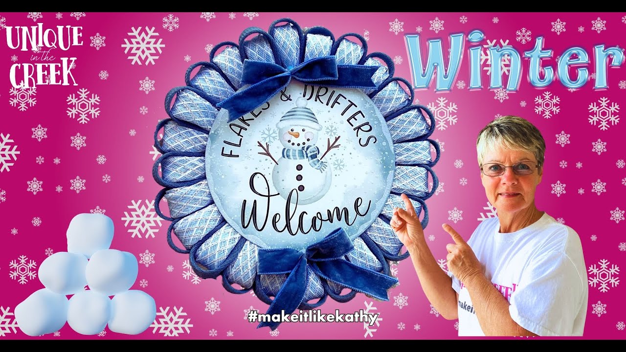 HOW TO MAKE A DAISY CHAIN SNOWMAN WREATH using the UITC LARGE BOARD