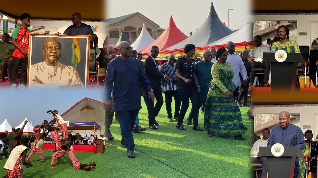 People of the Central Region Warmly Welcome President John Mahama and the Vice President.