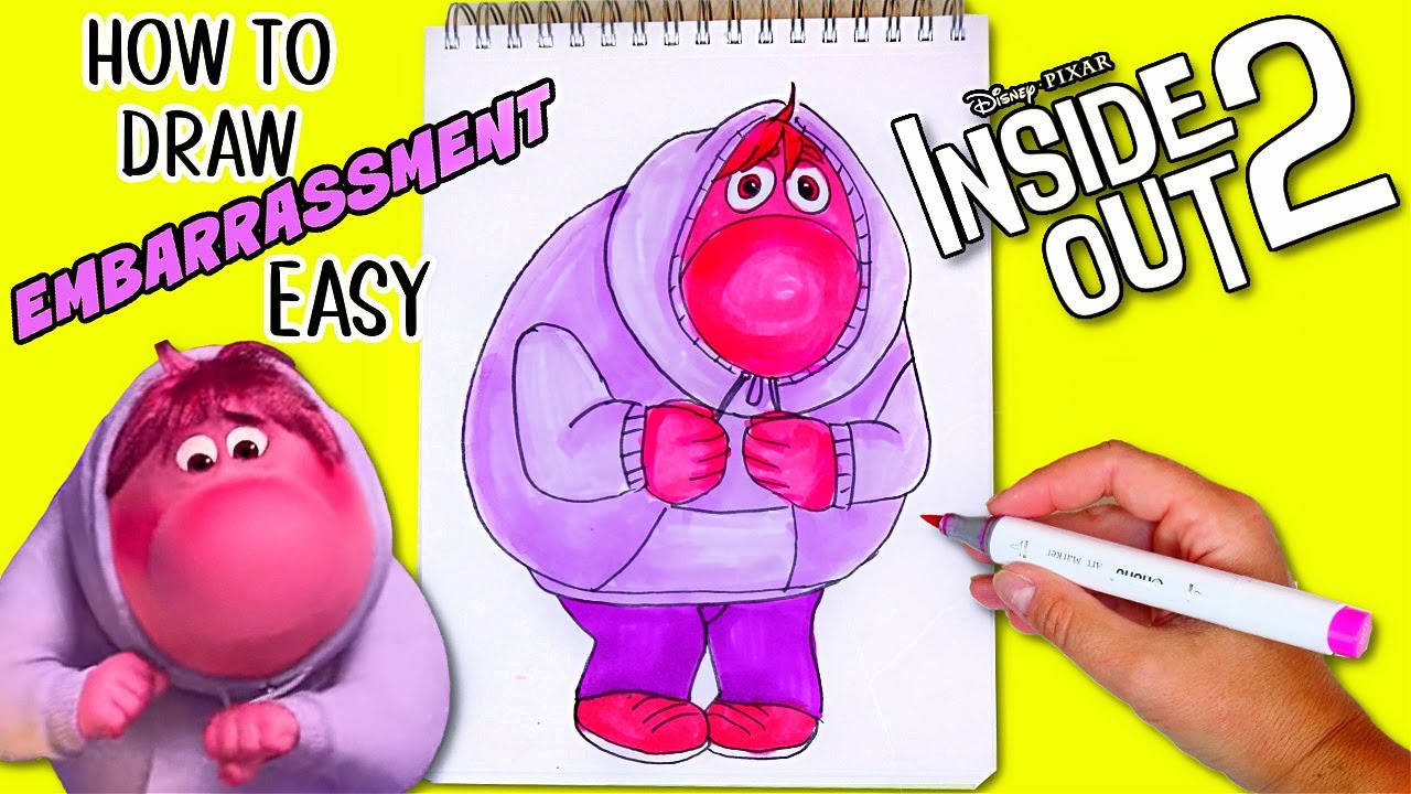 Disney PIXAR Inside Out 2: How to Draw EMBARRASSMENT Easy!