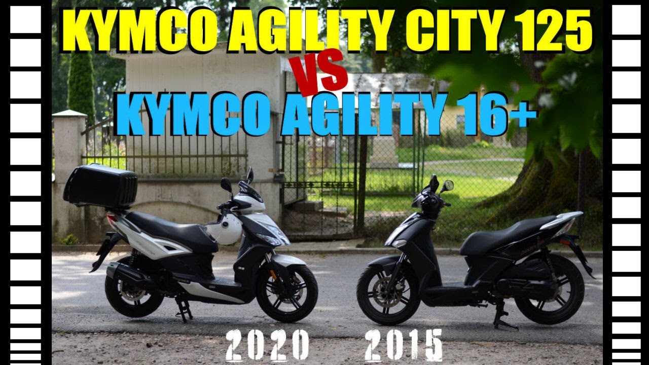 Porównanie skuterów KYMCO AGILITY CITY 125 (2015) vs KYMCO AGILITY 16+ (2020)