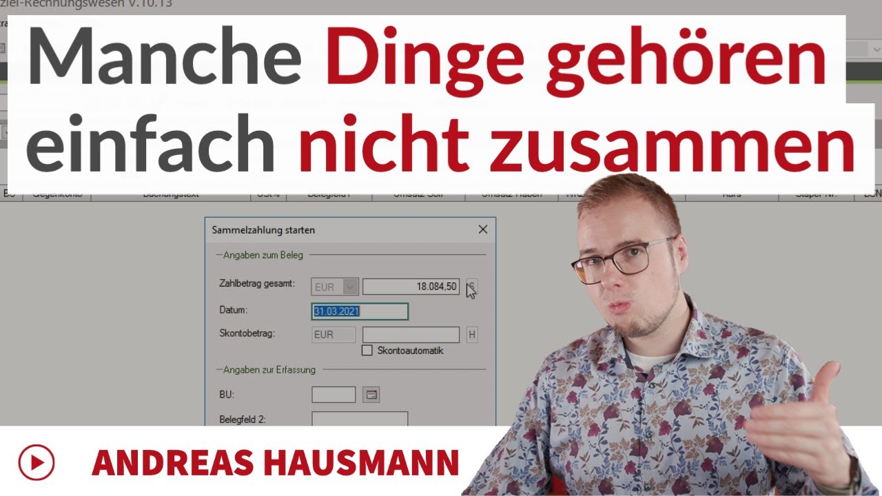 Manche Dinge gehören einfach nicht zusammen - Aufteilung buchen in DATEV Rechnungswesen