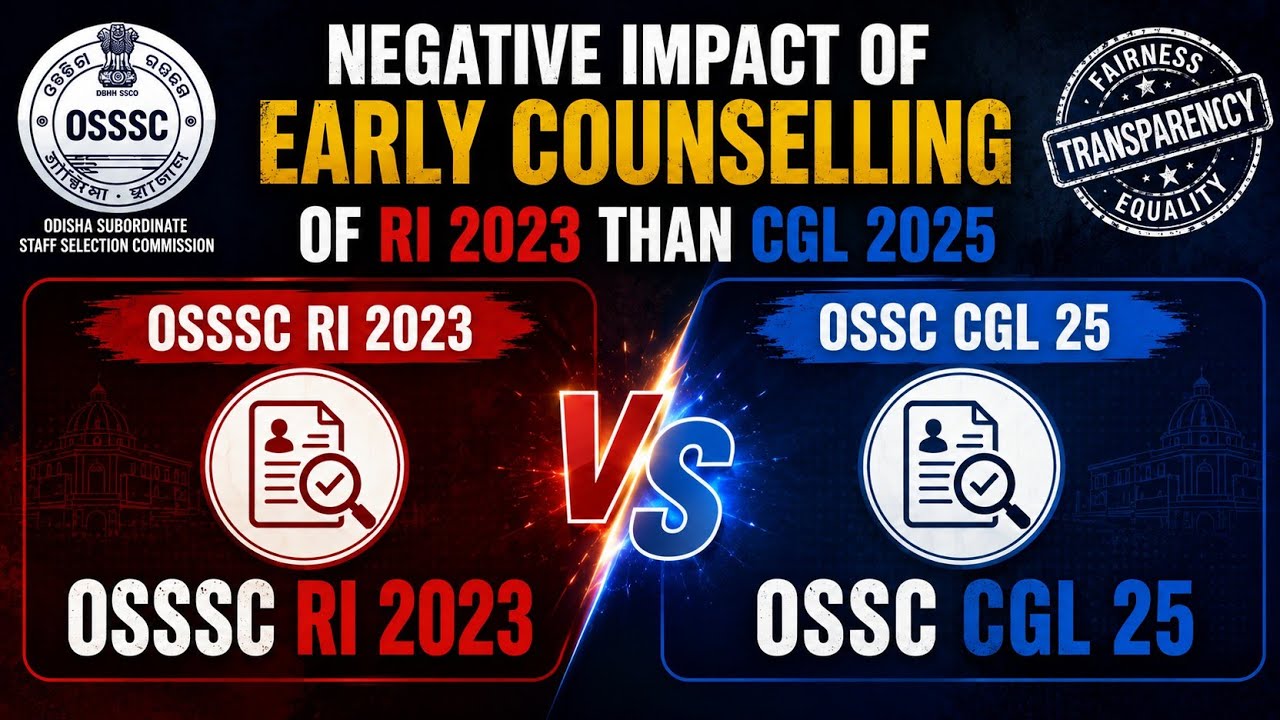 Negative impact of early counselling of OSSSC Ri 2023