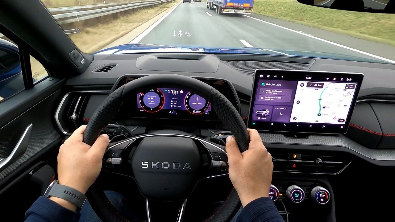 NEW Skoda KODIAQ RS 2025  [2.0 TSI, 265 HP] POV Test drive | Highway consumption CARiNIK