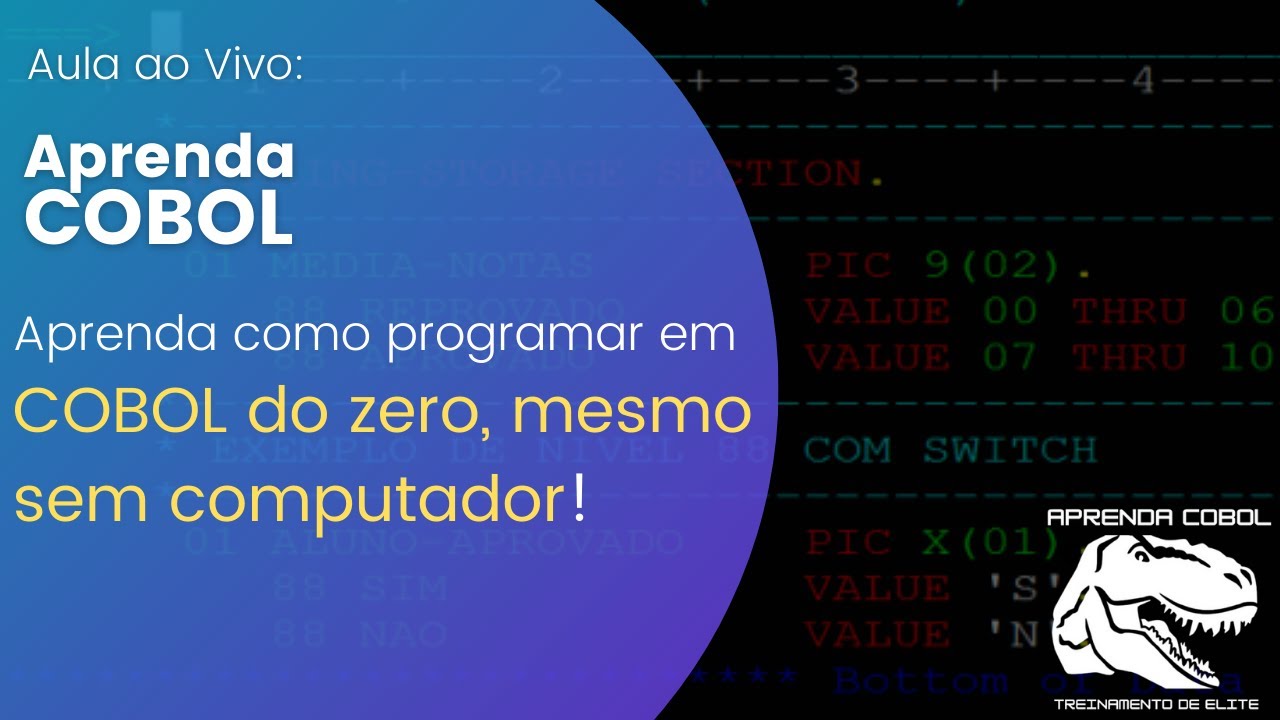 [Aprenda COBOL - Curso Prof. Andre Costa] - Aprenda como programar em COBOL do zero sem computador!