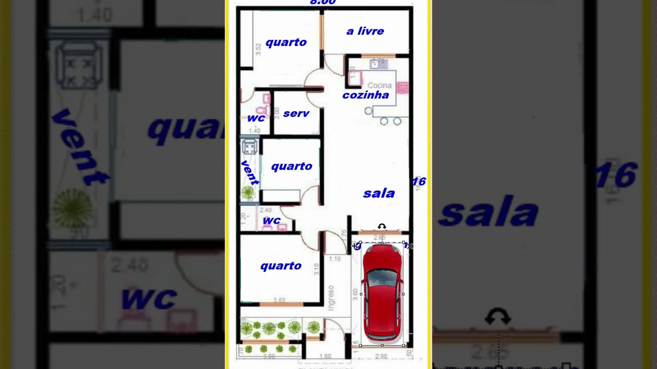 planta baixa casa 3 quartos - 65 mil da para fazer