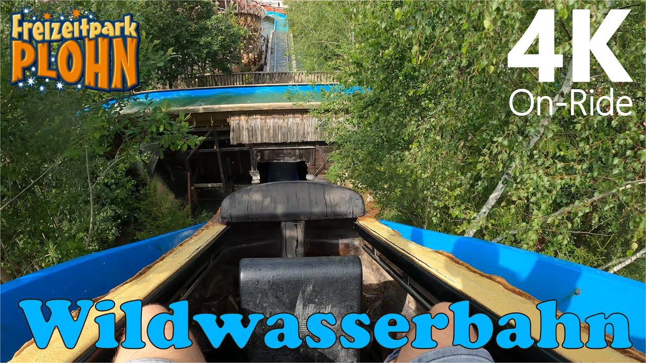 Wildwasserbahn - 4K On-Ride - Freizeitpark Plohn - Mack Rides Log Flume