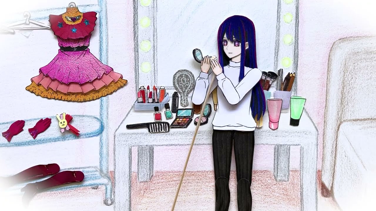 최애의아이 종이구관 / oshinoko paperdoll / 星野愛&露比 紙關節娃娃 (sub)