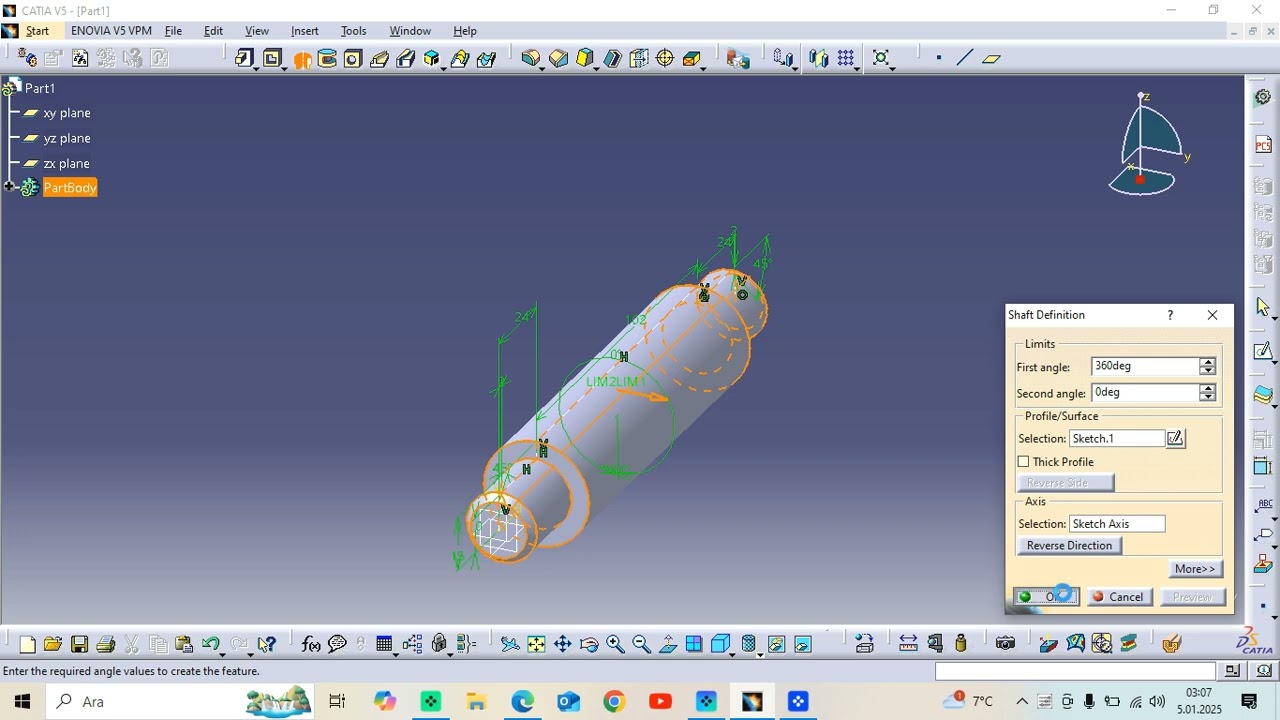 Catia v5 r21  Montaj Uygulamaları-2 Kasnak Tertibatı/Part-3/ Burç, Şaft, Kasnak Çizimi   #Catiav5r21