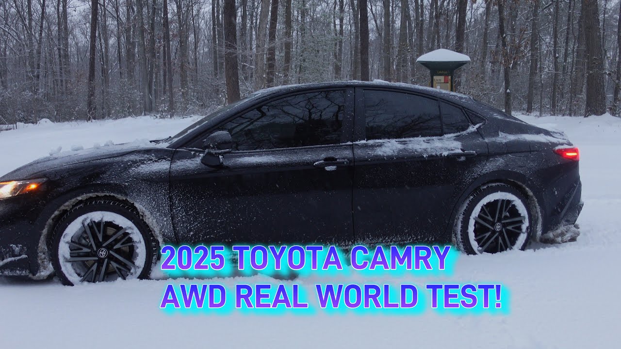 TESTING OUT MY 2025 CAMRY IN THE SNOW! (E,AWD)