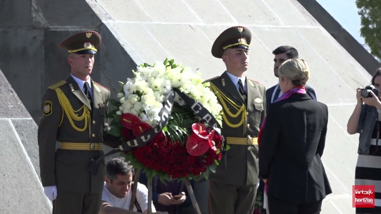 Canada’s Minister of Foreign Affairs Melanie Joly visits the Armenian Genocide Memorial in Yerevan