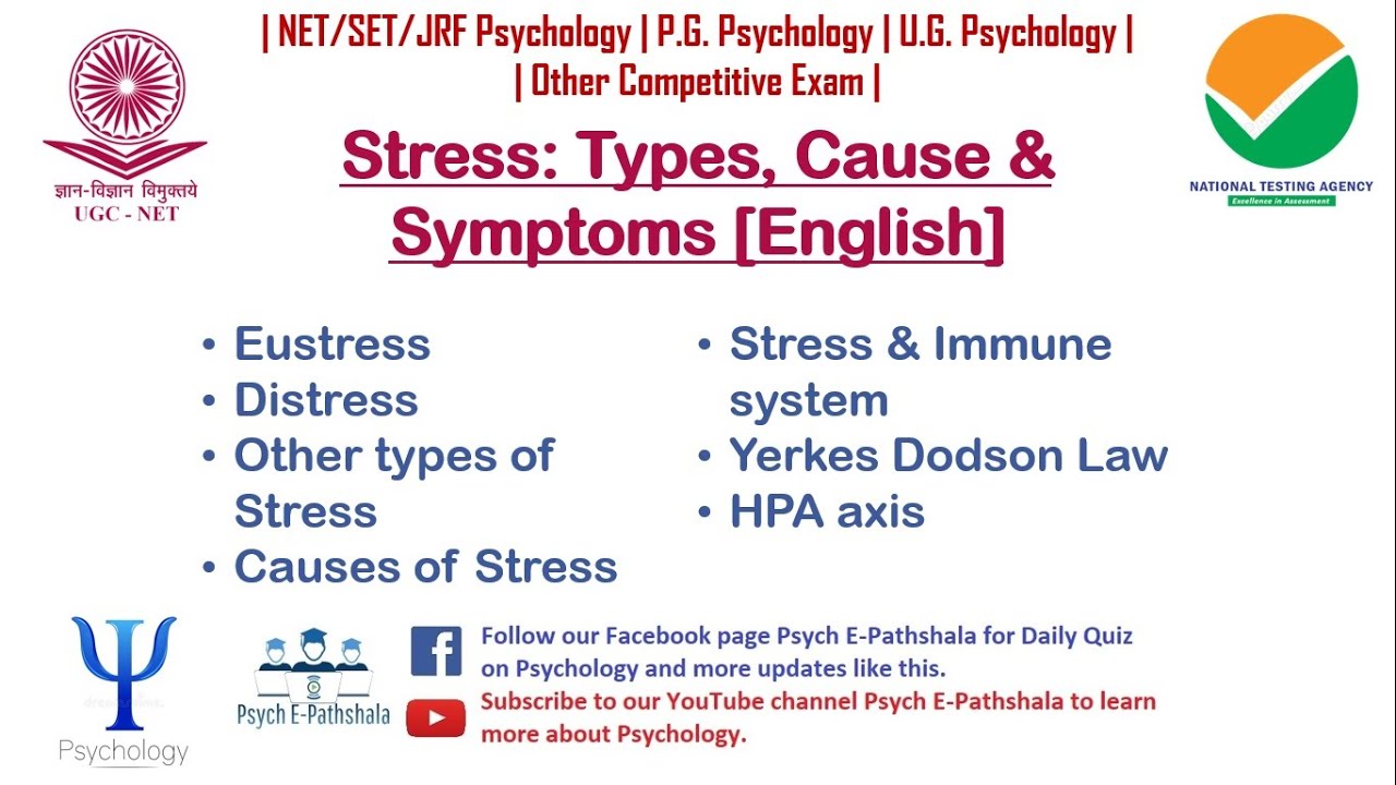 Stress: Types, Cause and Symptoms [English] - Psych E-Pathshala