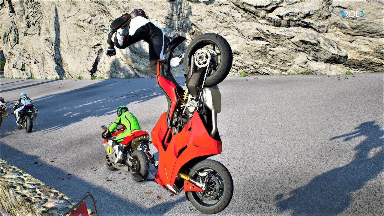 RIDE 3 CRASHES COMPILATION - RACING MOTOR #02