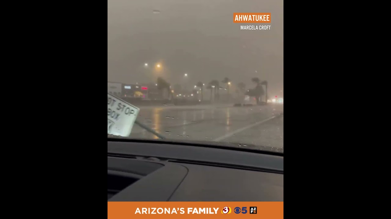 Monsoon storm damage in Ahwatukee  #azfamily #arizona #news #weather