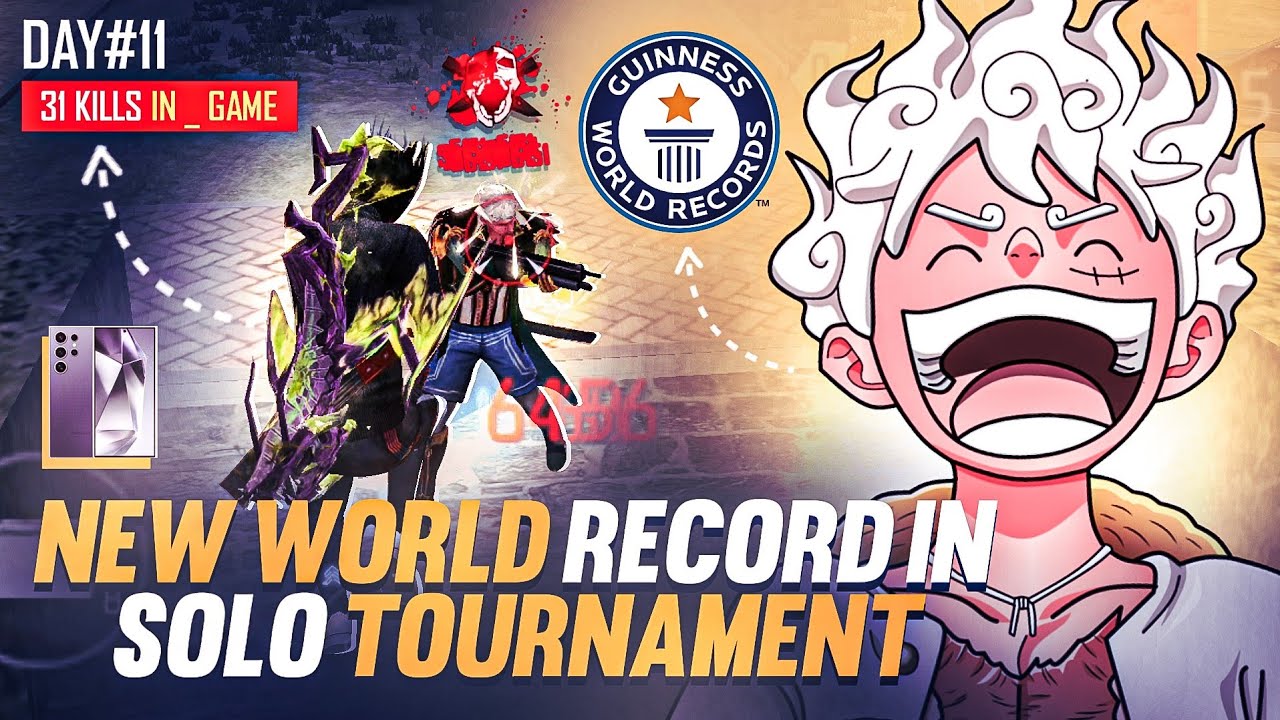 World Record 🗿 In Solo Tournament 🌪 | 31 Kills in 3 Games 😲 | Day #11 S24📱Series | Profit = 22227₹💰