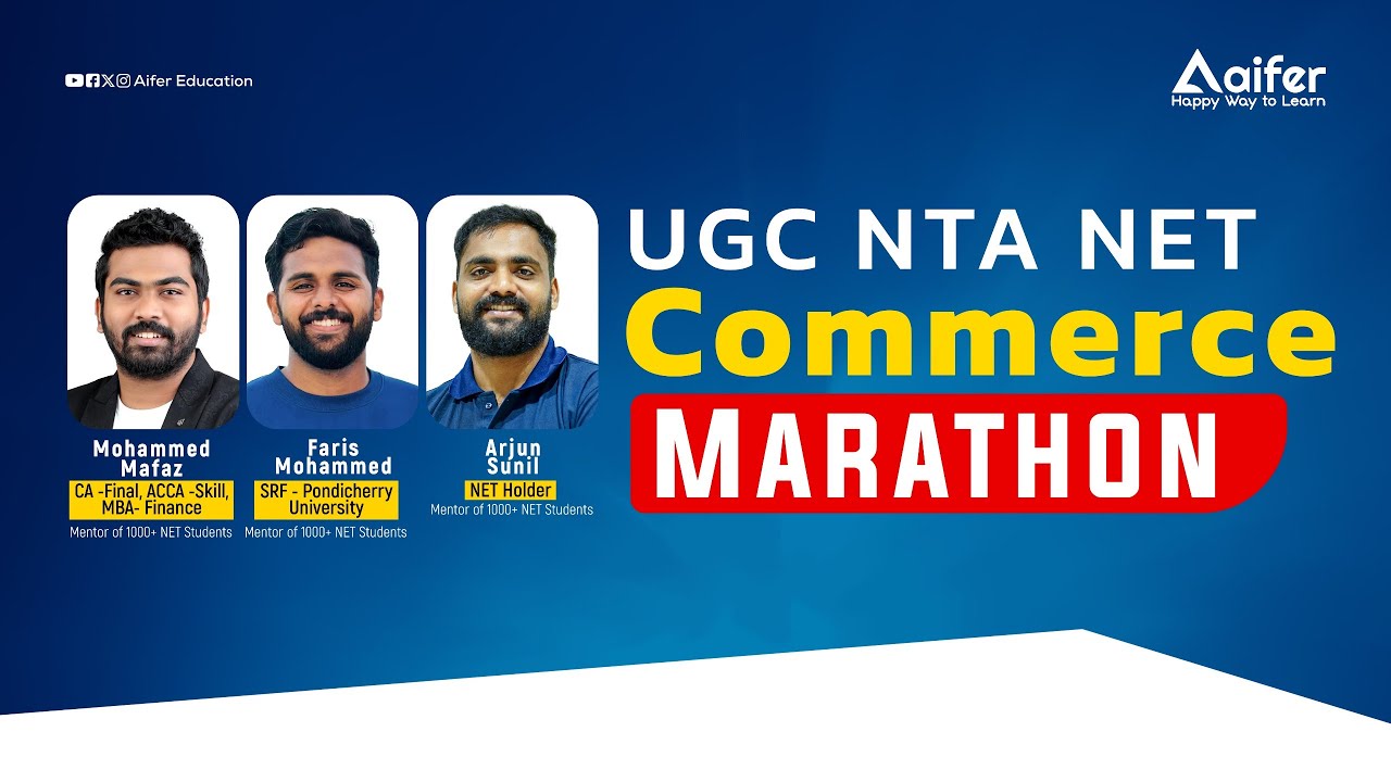 UGC NTA NET Commerce  - Mega Marathon | UGC NET January 2025 | Aifer Education