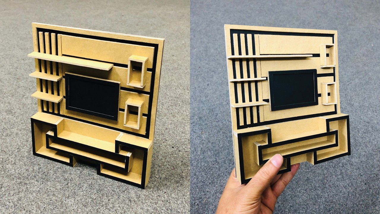 DIY Mini TV Cabinet Using Cardboard | Easy Home Decoration Idea