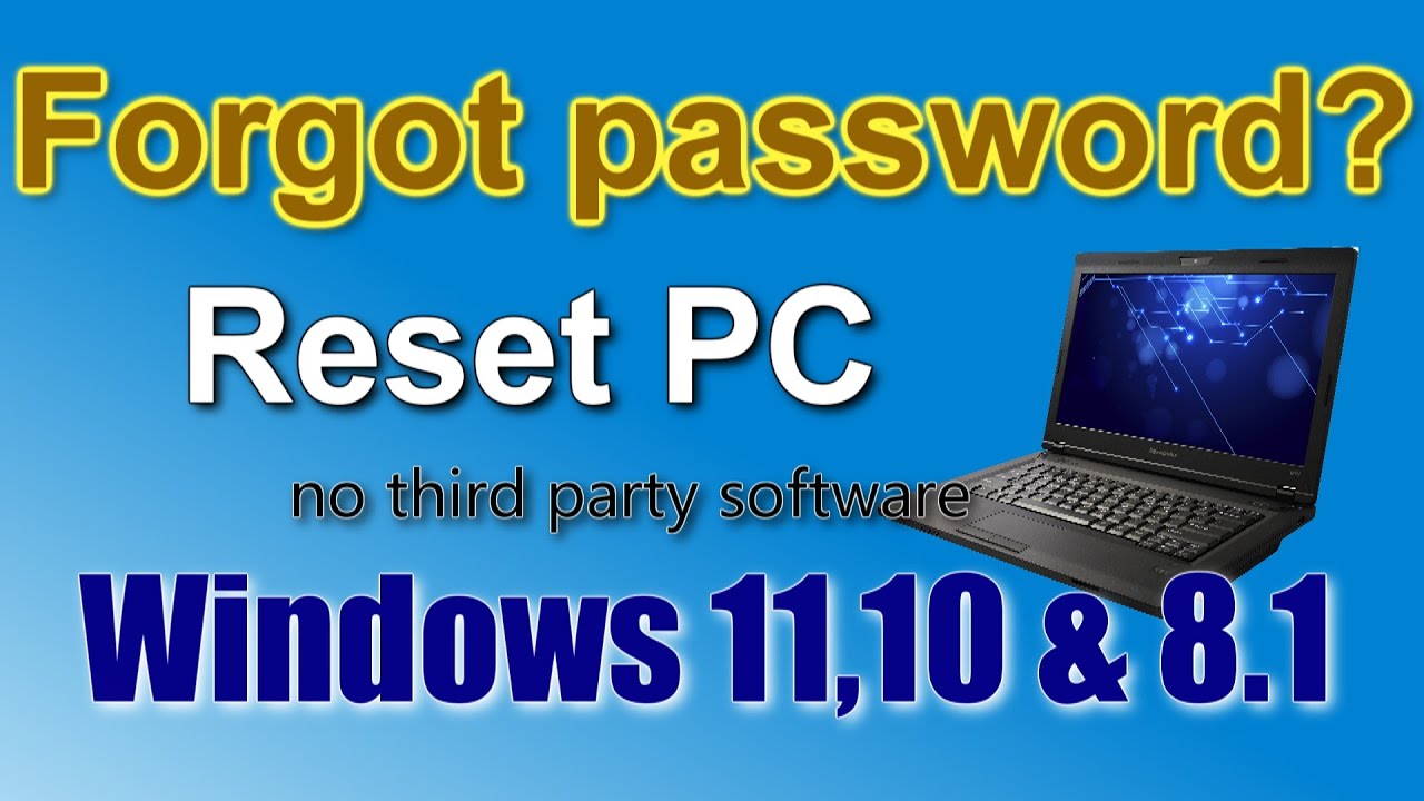 Забыли пароль? Как сбросить пароль Windows 11, 10, 8.1 без флешки и диска