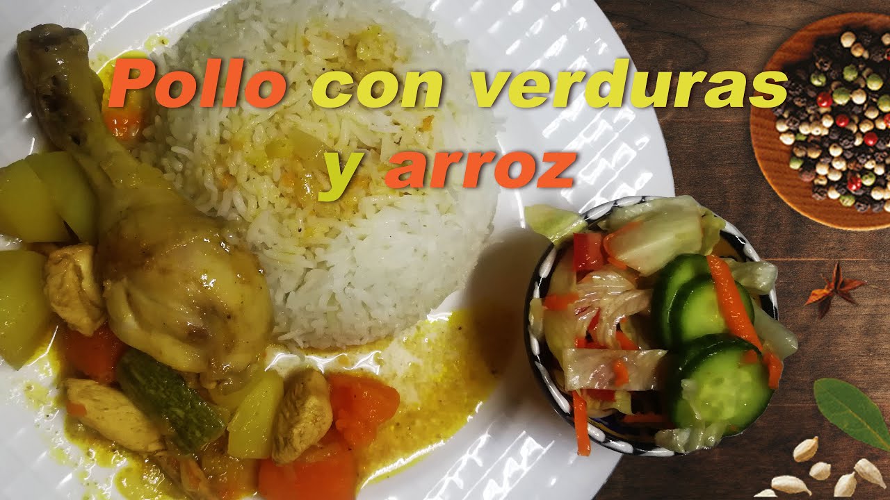 ¿Qué vamos a cocinar hoy? || Pollo con verduras y arroz || Guiso de pollo con verduras