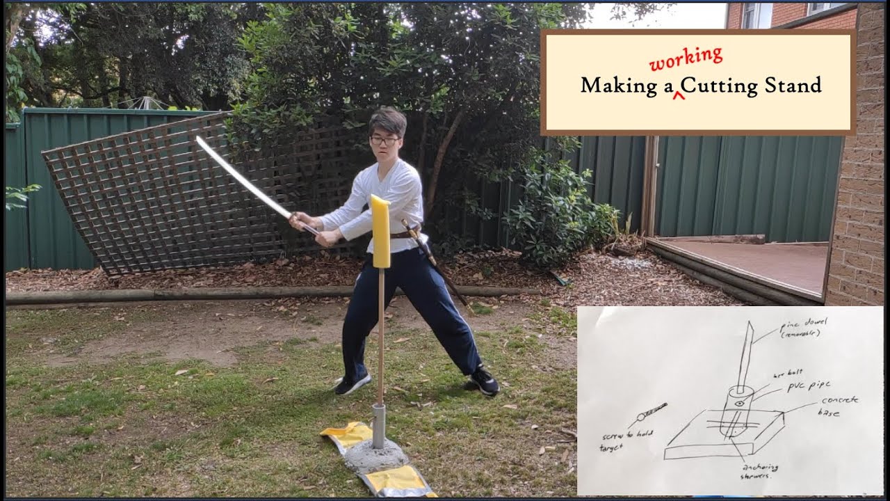 Making and Testing a New Cutting Stand [vlog/katana tameshigiri]