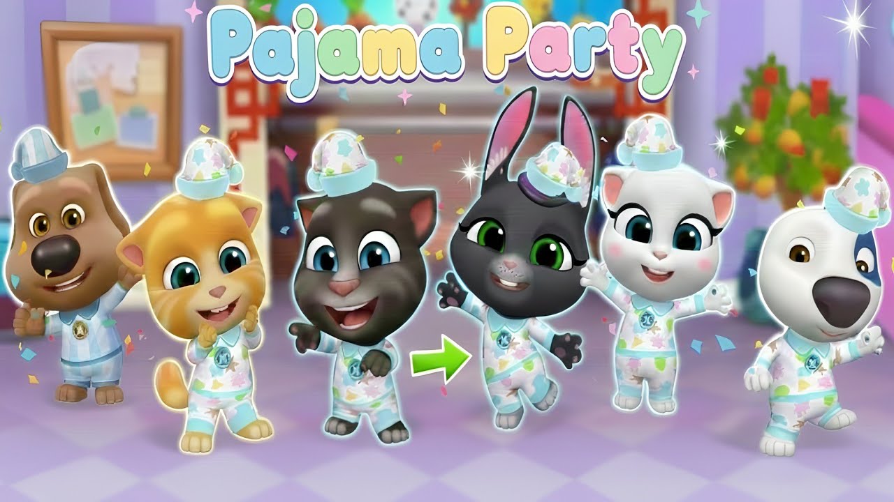 My Talking Tom Friends Lunar New Year update Pajama Party Gameplay Android ios 